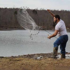 آموزش صید با تور ماهیگیری پرتابی