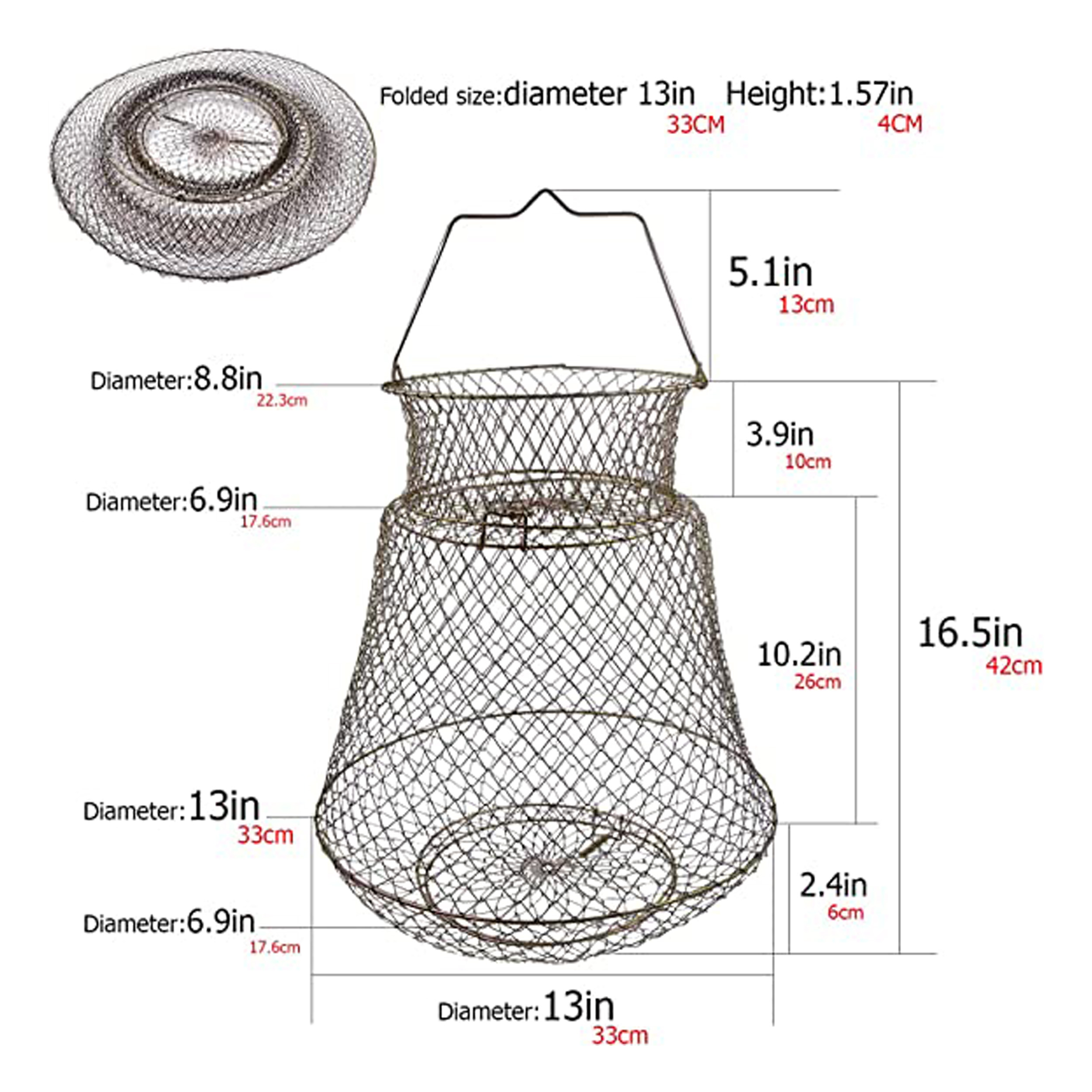 جا ماهی فلزی -6 تور فلزی ماهی زنده نگهدار بزرگ