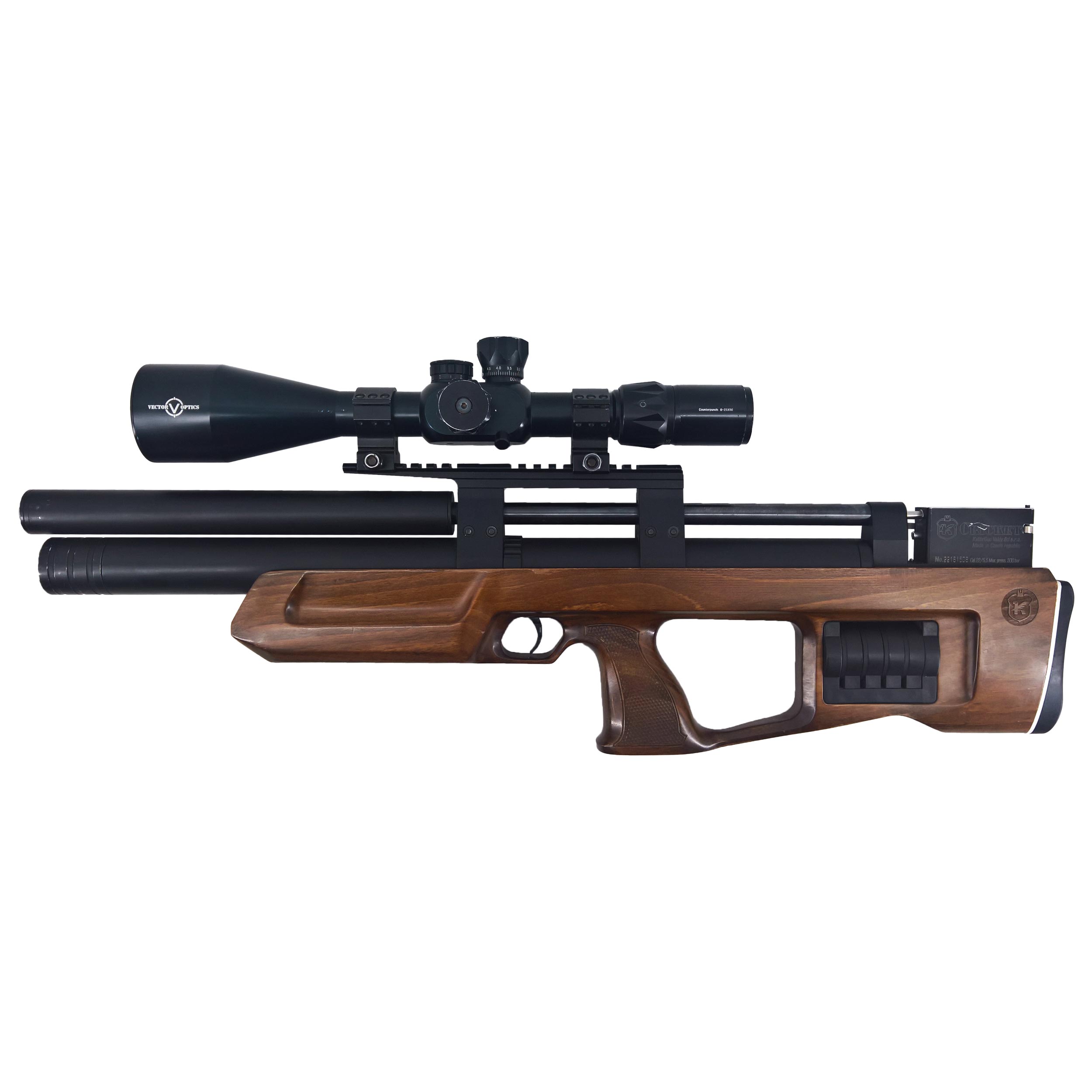 تفنگ-پی-سی-پی-کریکت-کالیبرگان-دست-دوم-به-همراه-دوربین-ویکتور-اپتیک--1 پی سی پی کریکت دست دوم