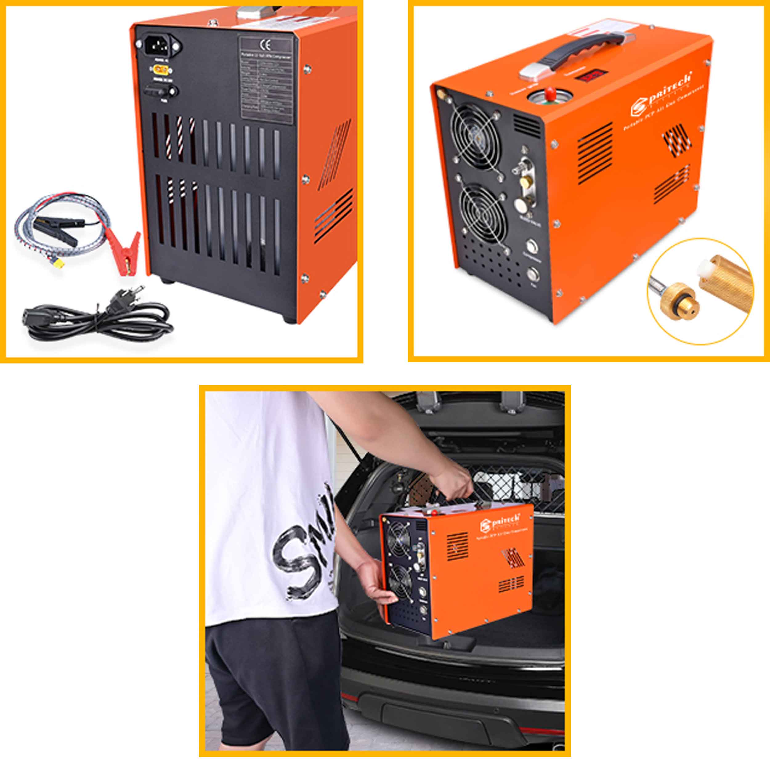 کمپرسور-اسپیرتک-پرتابل-18 دستگاه شارژ تفنگ پی سی پی