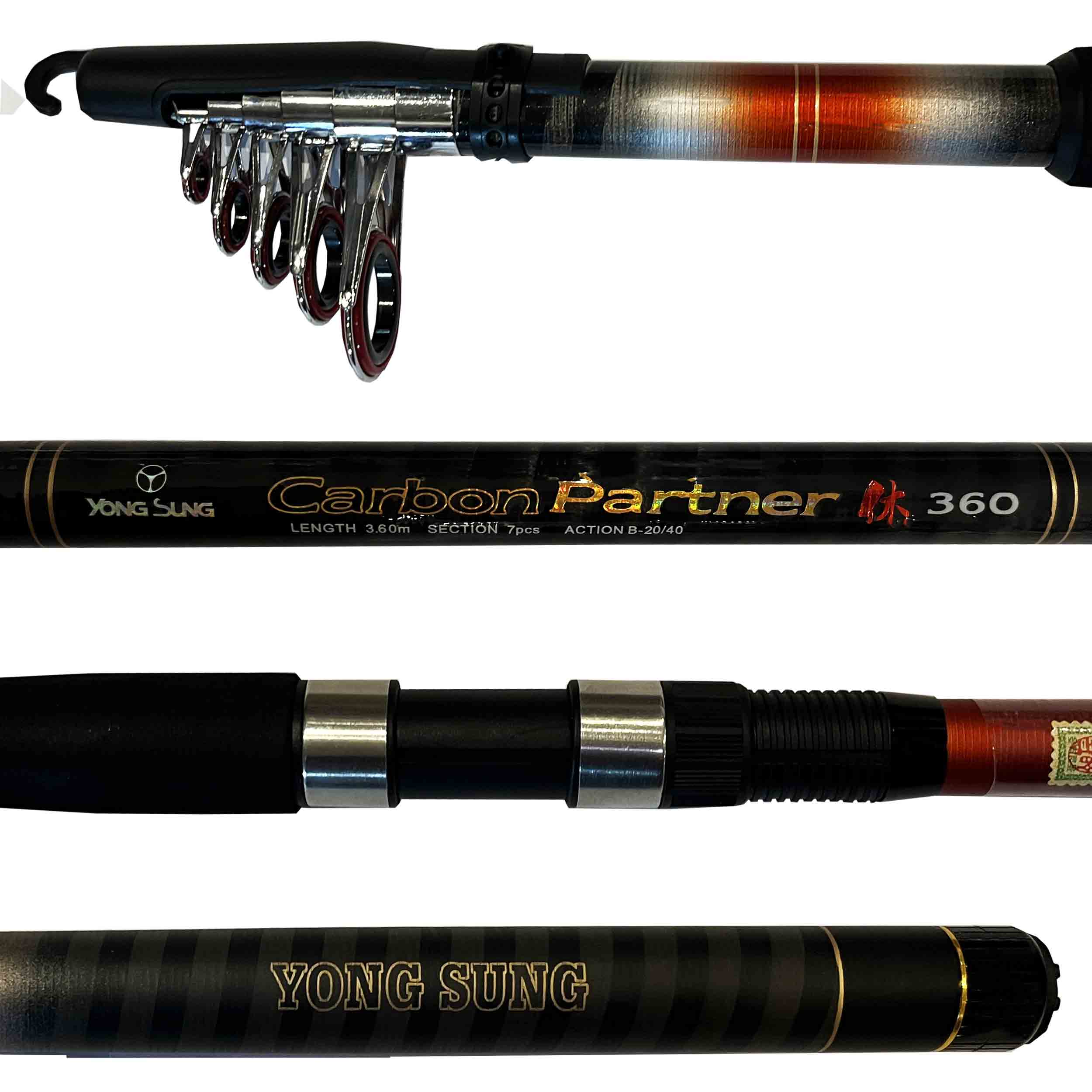 چوب-ماهبگیری-کربن-پارتنر-360-2. لنسر ماهیگیری یانگ سونگ اصلی